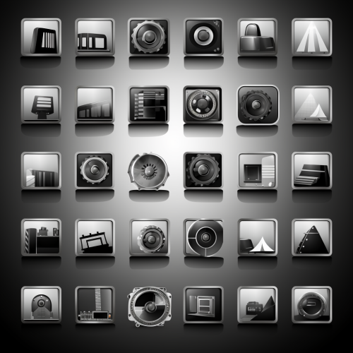 Highly Detailed 3D Filmstrip Icon Sheet