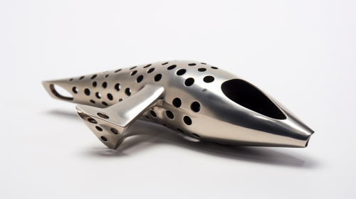 3D Printed Metal Airplane Part on White Background  ✈️