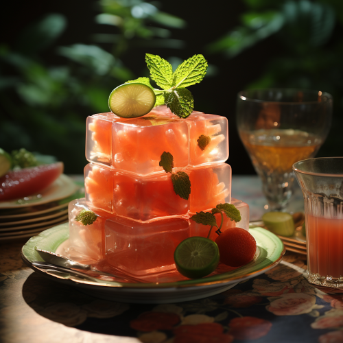 MidJourney Prompt - Retro Fruit Jello Salad