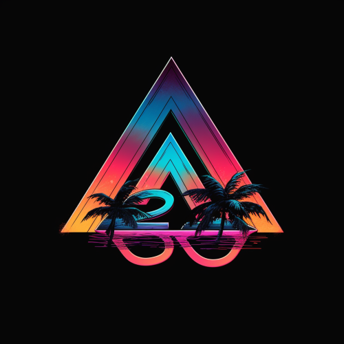 Colorful 80s Aerograph Logo Design