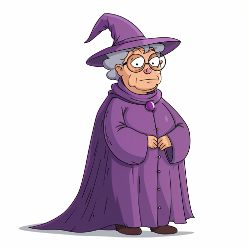 Wizard lady in vintage animation Wizard lady in vintage animation