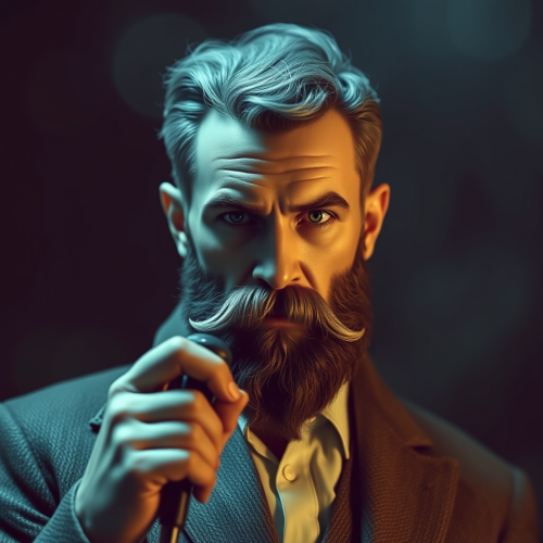 A 30-year-old Bearded Male Investigator from 1920s.