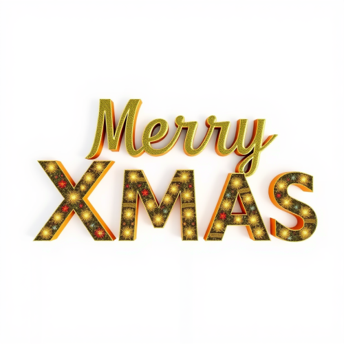 A 3D Merry XMAS in Christmas textures.