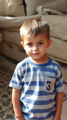 A 6-year-old boy playing in the park.
