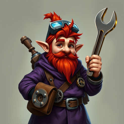 A Beardless Gnome Wizard with Welder Glasses