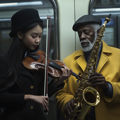 A Beautiful Asian Girl and an Old Man