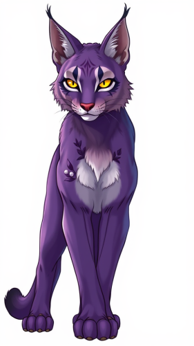 A Bipedal Lynx with Scars and Blind Eye