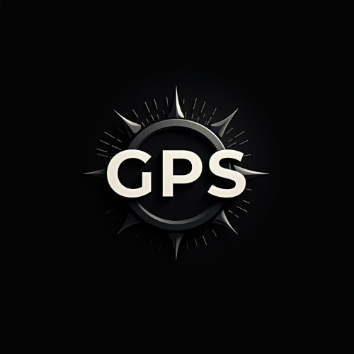 A Black and White GPS Logo Design
