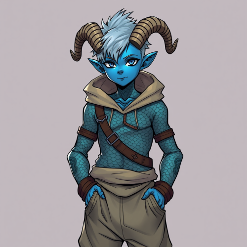 A Blue, Scaled, Fey Protagonist in Fantasy Spring