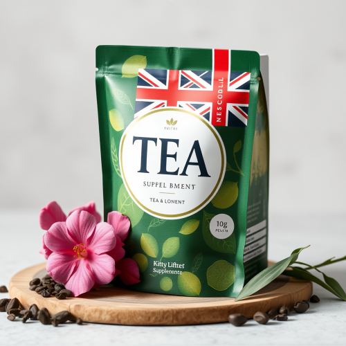 A British tea brand packaging design.