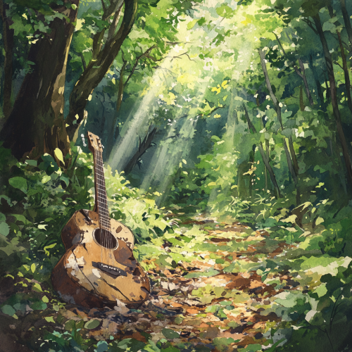 A Broken Guitar in Enchanted Forest