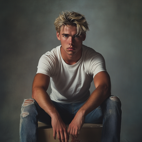 A Calvin Klein ad featuring Austin Butler