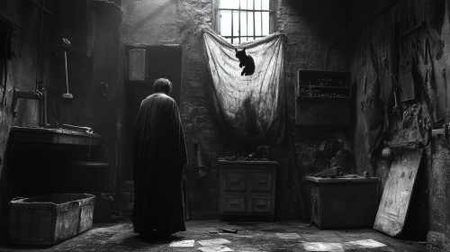 A Cat Hangs Upside Down in Surprise