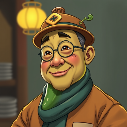 A Chinese Man Turns Into a Pickle Cartoon