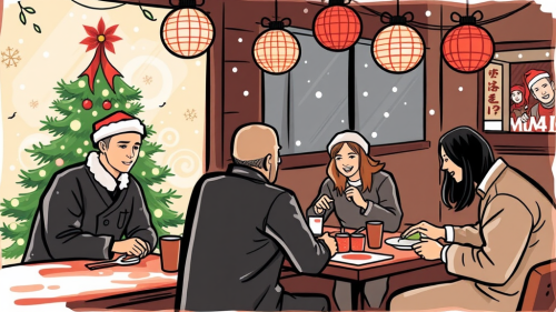 A Christmas Gathering at K and B Sushi