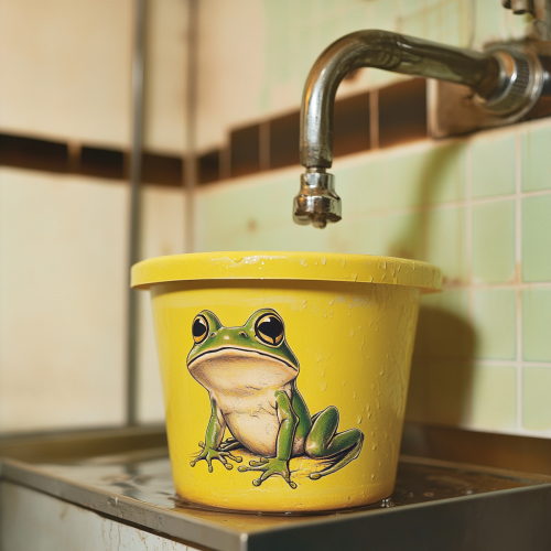 A Close-Up View of Public Bathhouse Washing Area