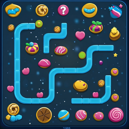 A Colorful Board Game with Cookies and Boosters
