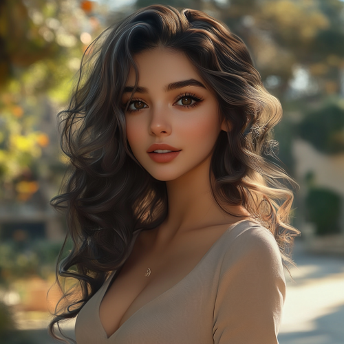 A Confident Persian Woman in Urban Setting