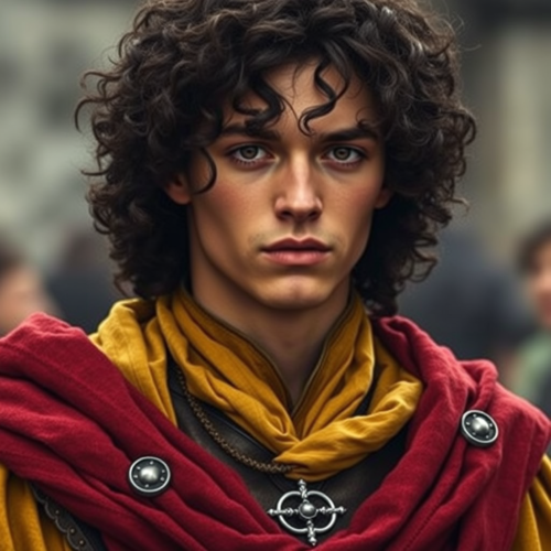 A Confident Young Dornish Nobleman in Regal Attire.