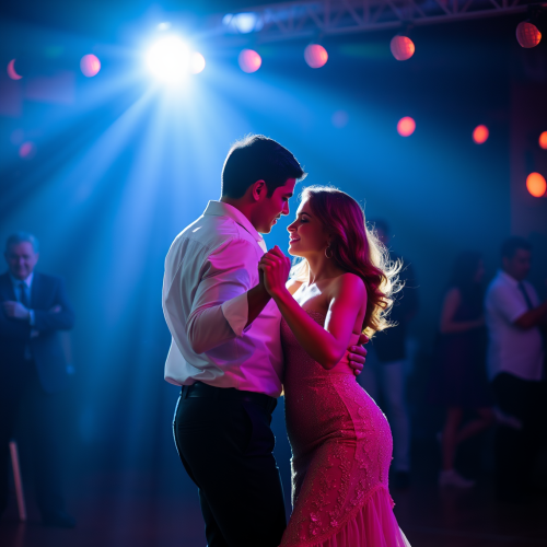 A Couple Enjoying a Salsa Dance