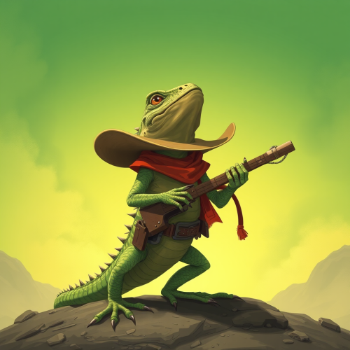 A Cowboy Lizard in Action