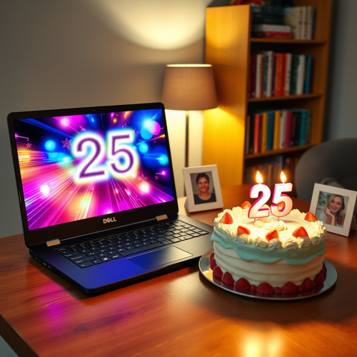 A Cozy 25th Birthday Celebration with Laptop