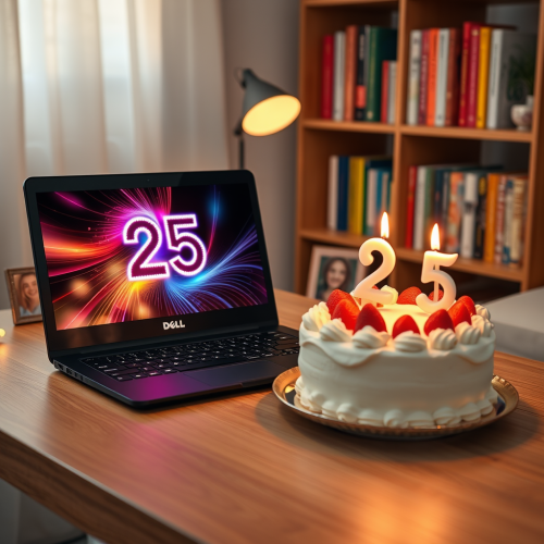 A Cozy 25th Birthday Celebration with Laptop