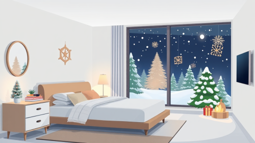 A Cozy Christmas Eve in Minimalist Bedroom
