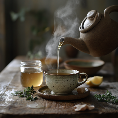 A Cozy Tea Moment with Fresh Ingredients