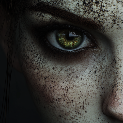 A Curious Dog Gazes into Camera