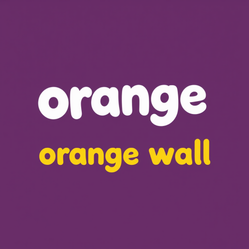 A Cute 'Orange Wall' Kids Toy Company Logo