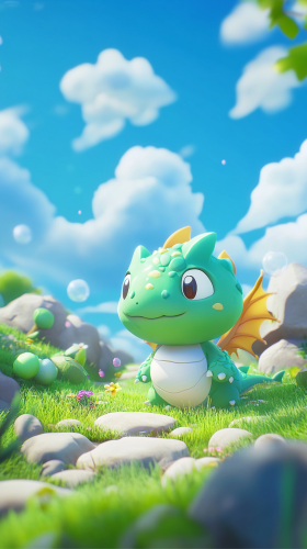 A Cute Cartoon Game Promotion Scene