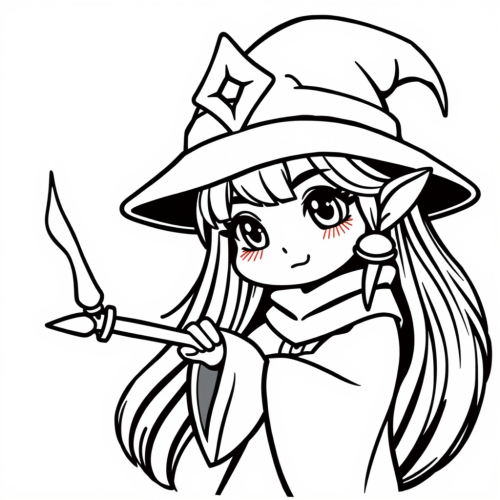 A Cute Cartoon Mage Icon with Wanda