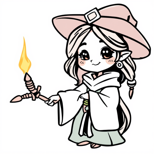 A Cute Cartoon Mage with Wanda Icon