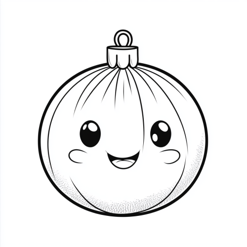A Cute Christmas Bauble Coloring Page