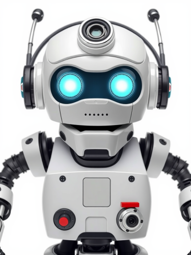 A Cute Robot Doctor Holding Tools