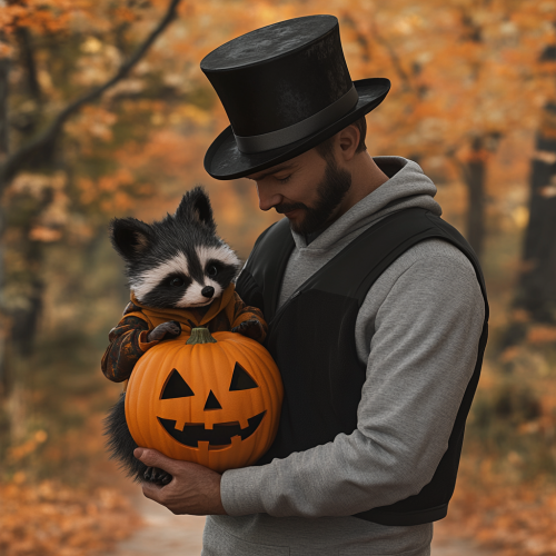 A Dad and Baby costumed for Halloween A Dad and Baby costumed for Halloween