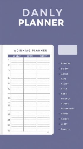 A Daily Planner Template with Work Sections