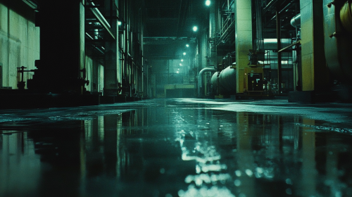 A Dark Oil Refinery in Saudi Arabia