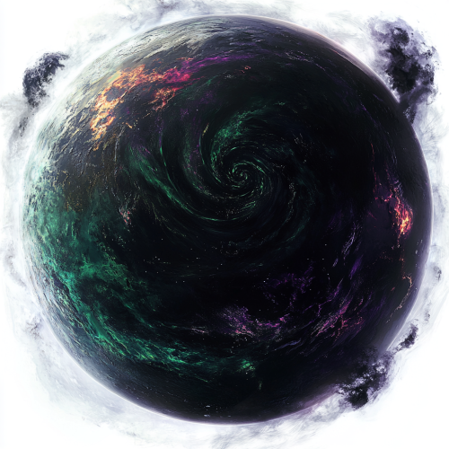 A Dark Ultraviolet Vortex Planet from Space