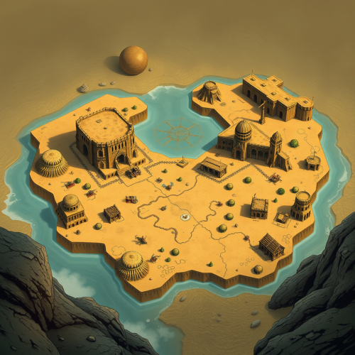 A Desert Battle Map for Dungeons and Dragons