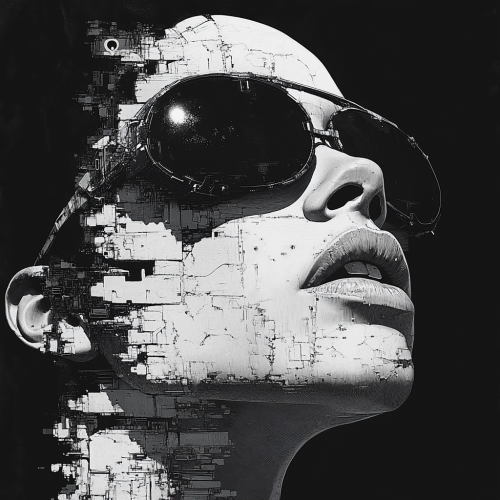 A Detailed Drawing of a Woman's Face