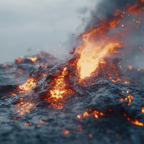 A Detailed Image of a Glowing Fire