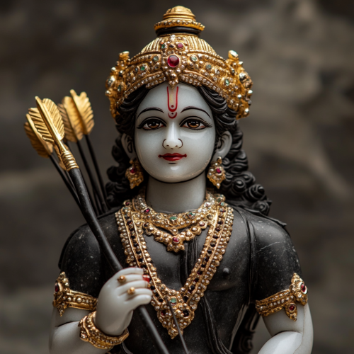 A Detailed Statue of Hindu God Shri Ram.