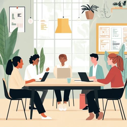 A Diverse School Interview in Modern Office Setting