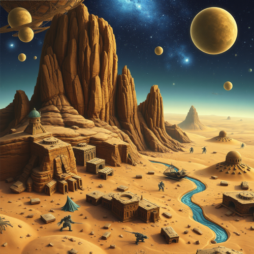 A Dungeons and Dragons Battle on Desert Planet