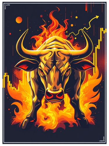 A Dynamic Stock Market Bull Poster