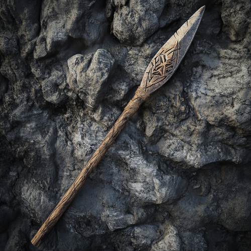 A Fancy Catalog Photo of Ancient Battle Spear