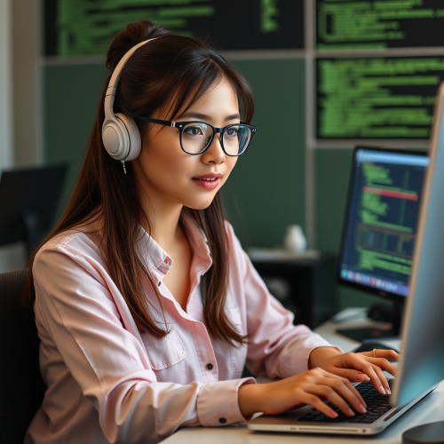 A Female Computer Programmer
