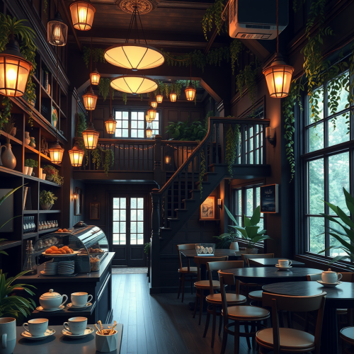 A Final Fantasy-Inspired Coffee Shop Interior